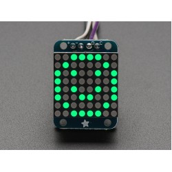 Adafruit Mini 0.8" 8x8 LED Matrix w/I2C Backpack - Pure Green